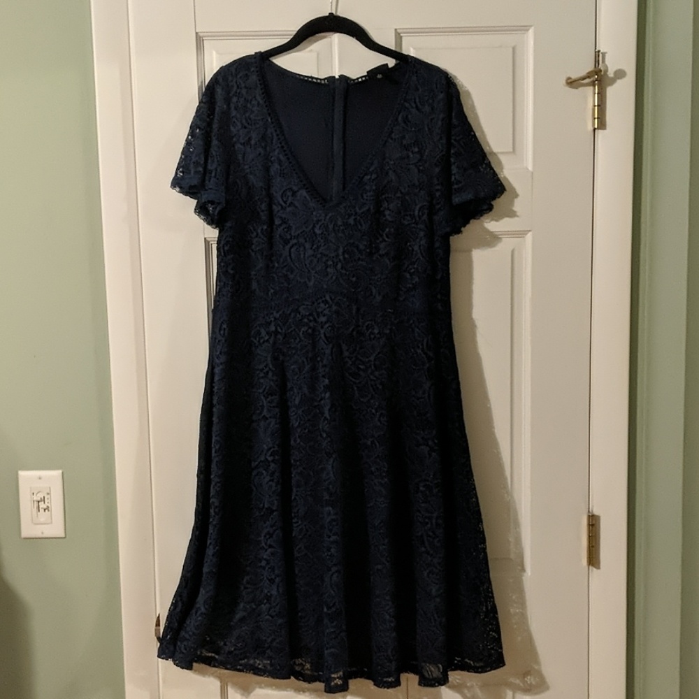 Torrid Navy Blue Lace Dress Size 12